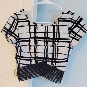 Special One, Small, black and white, crop top